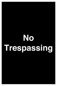 No Trespassing